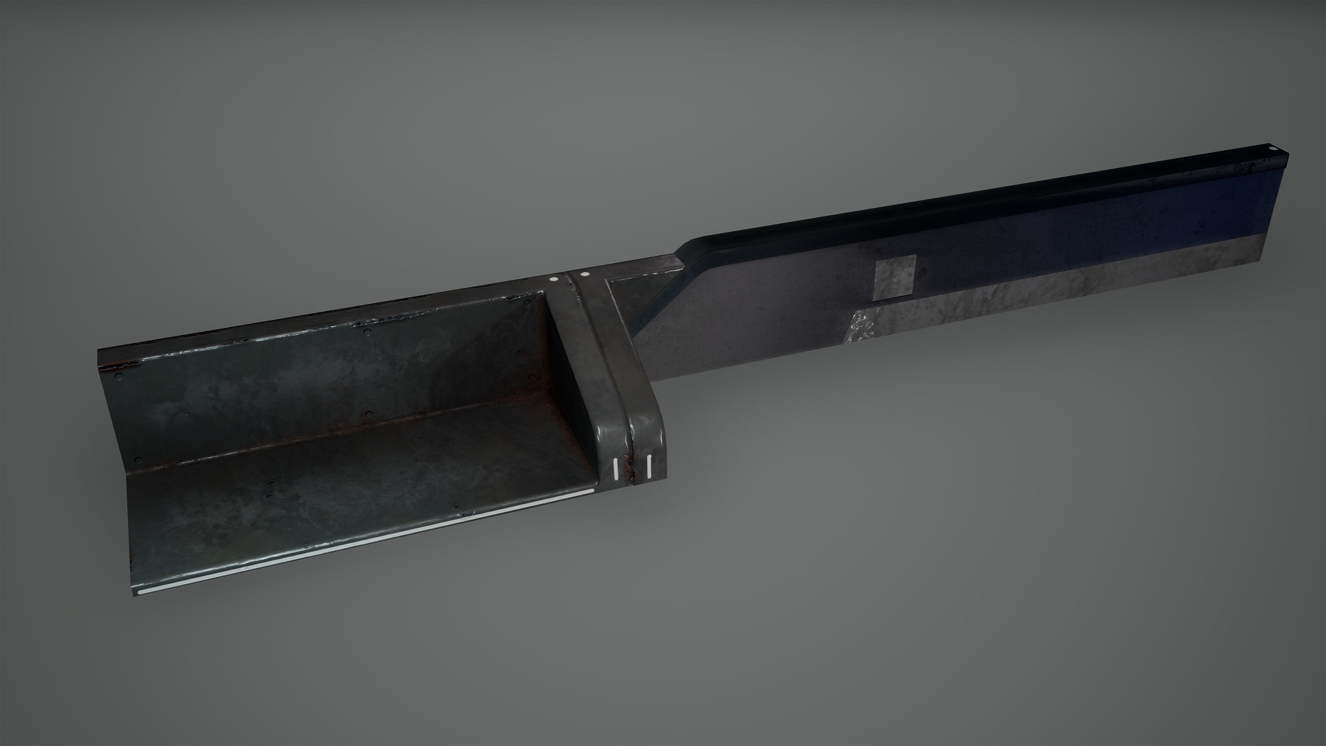 Cyberpunk Fences Low Poly  Game Ready Low-poly 3D model_2