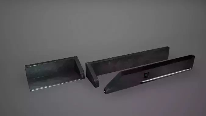 Cyberpunk Fences Low Poly  Game Ready