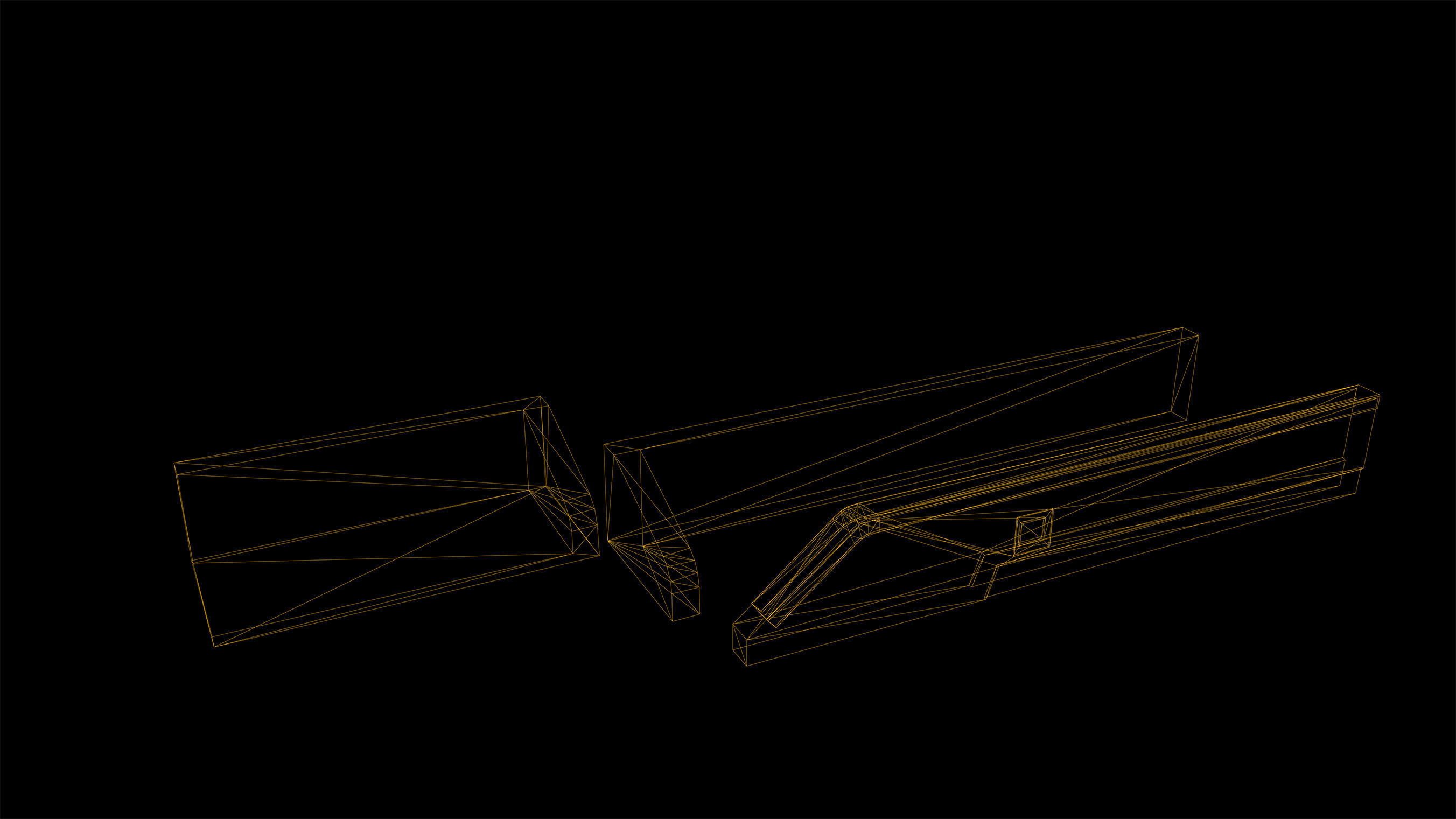 Cyberpunk Fences Low Poly  Game Ready Low-poly 3D model_1