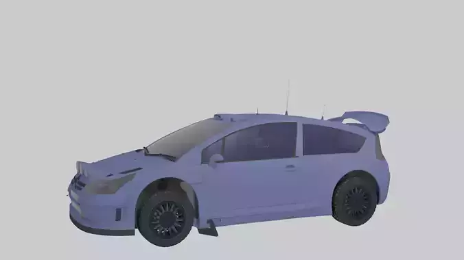 Citroen C4 Rally Car Low-poly 3D model
