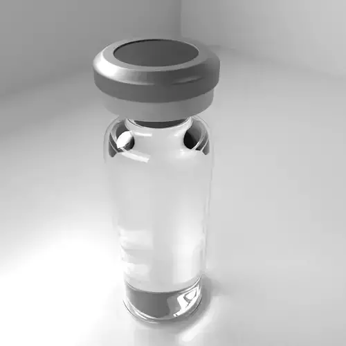Vaccine Bottle with Liquid 3D model