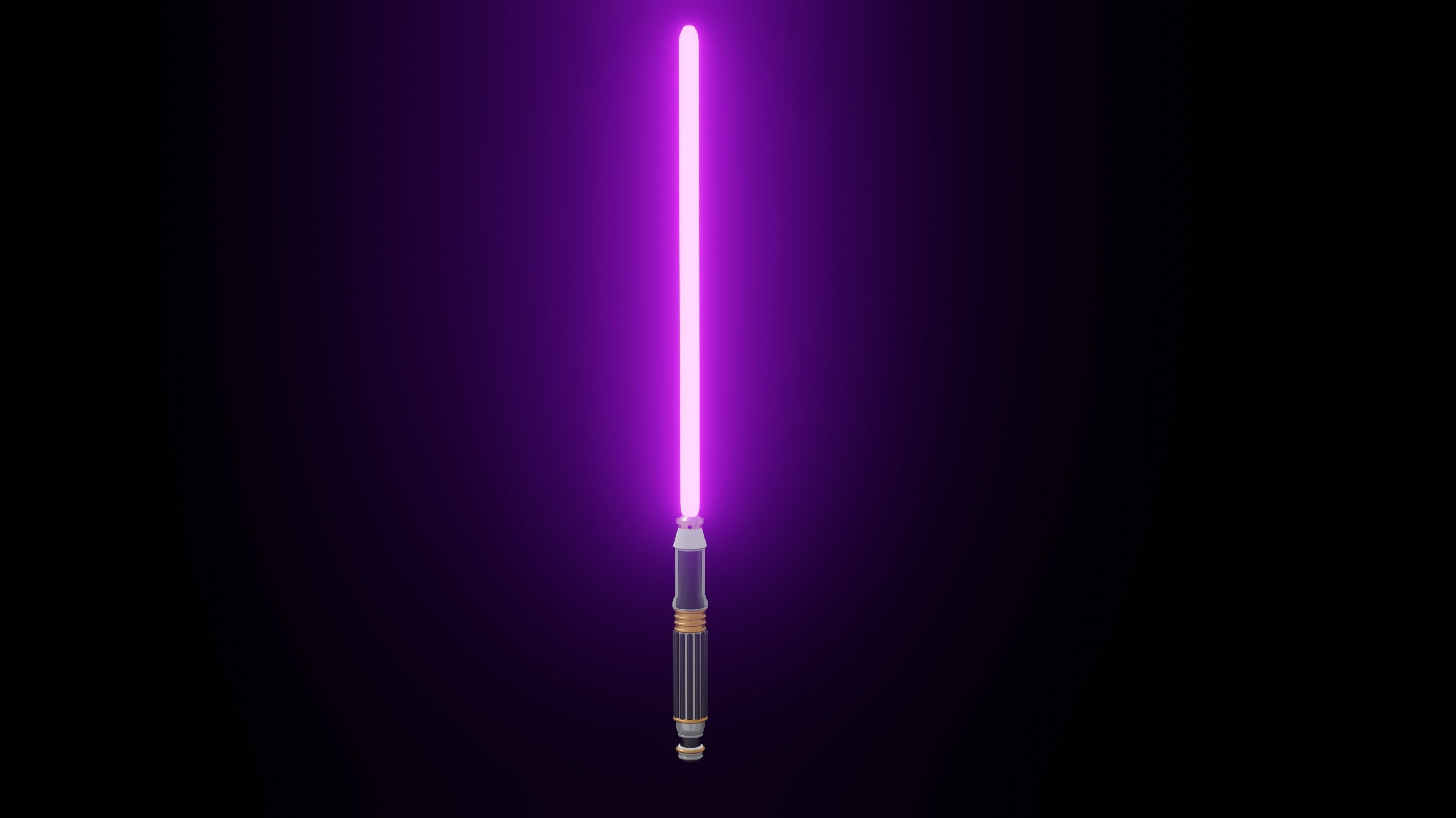 Mace Windu Lightsaber 3D model CGTrader