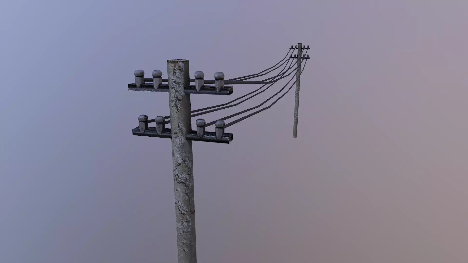 Electric Pole Low-poly 3D model