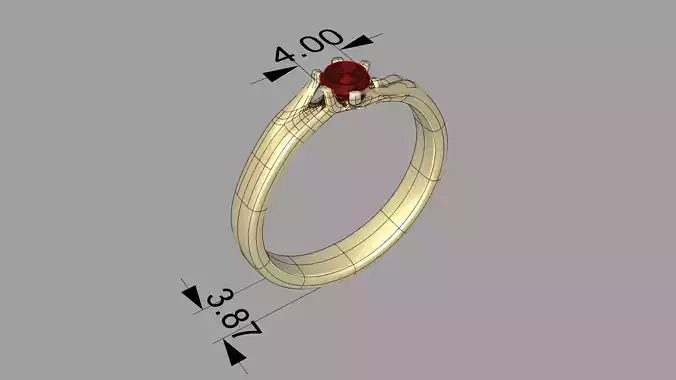 Ring with gemstone