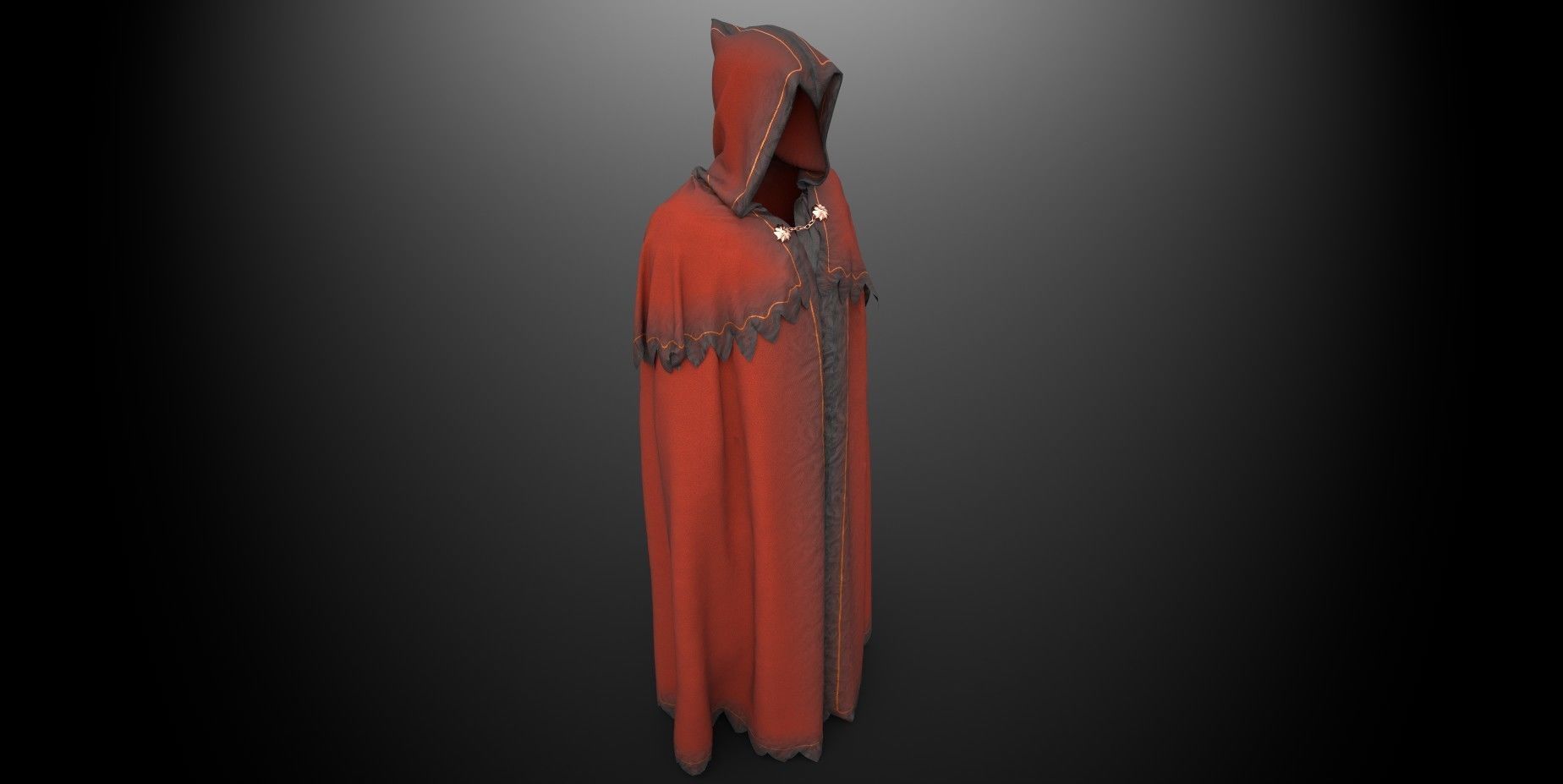 Ember Cloak Low-poly 3D model_2
