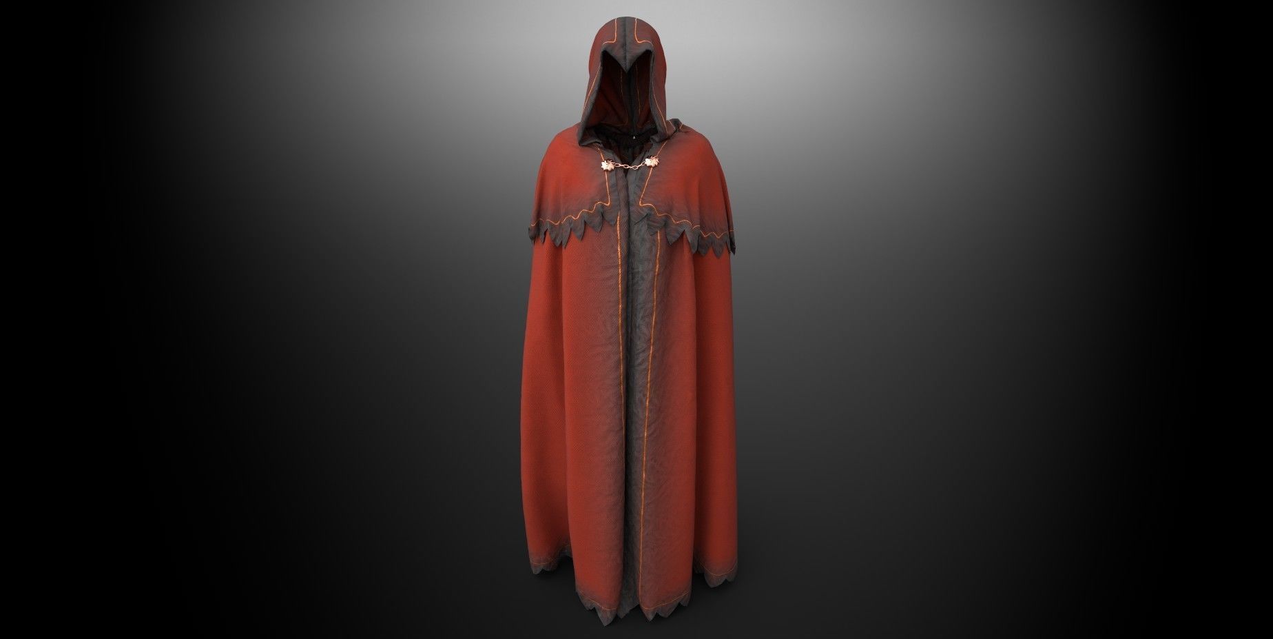 Ember Cloak Low-poly 3D model_6