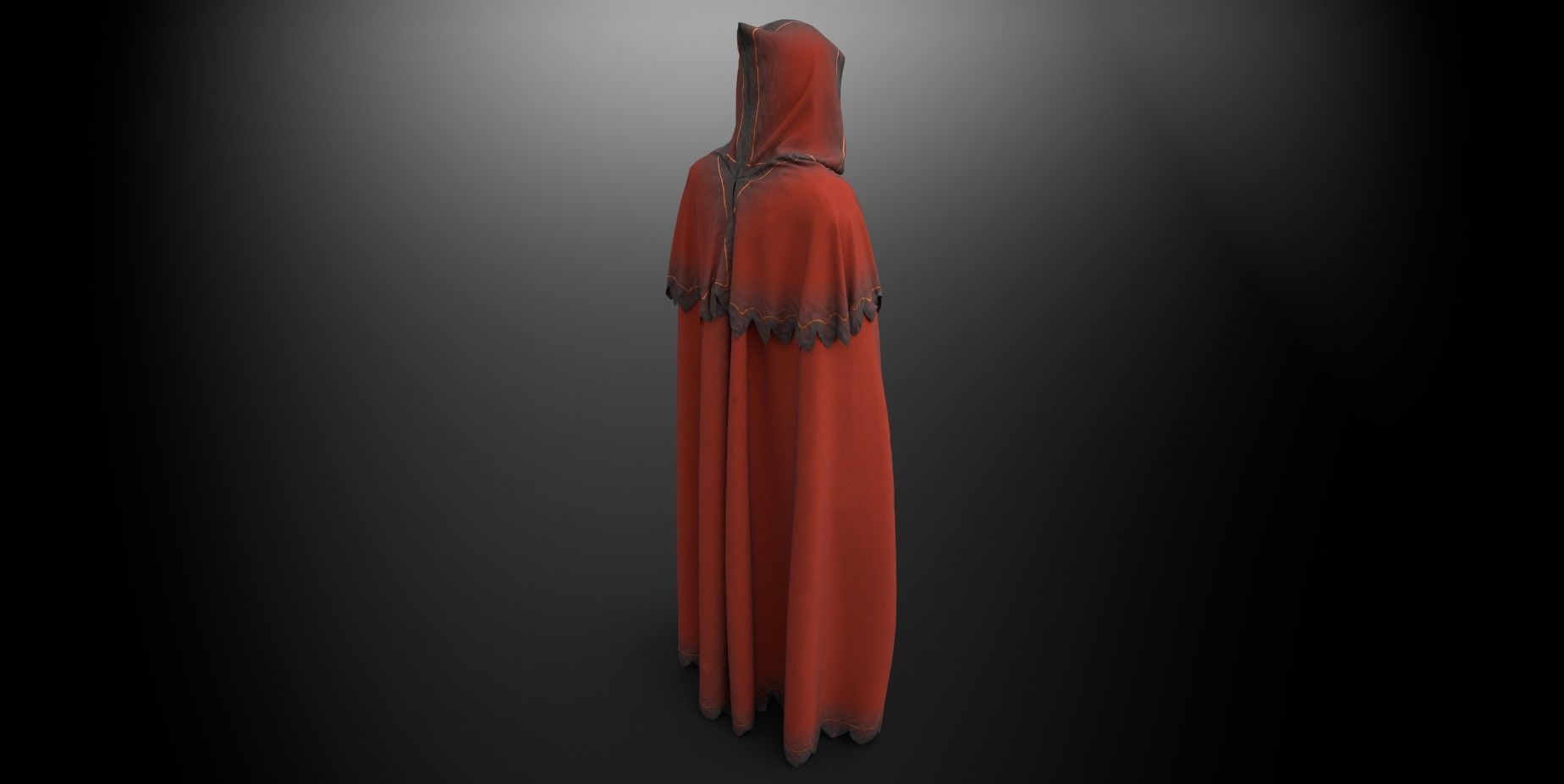 Ember Cloak Low-poly 3D model_3
