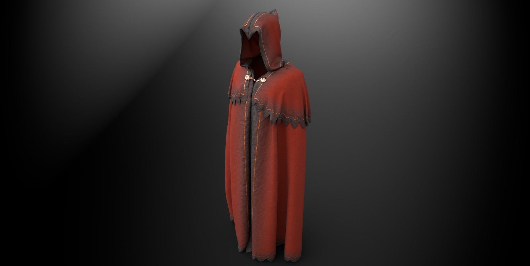 Ember Cloak Low-poly 3D model_1