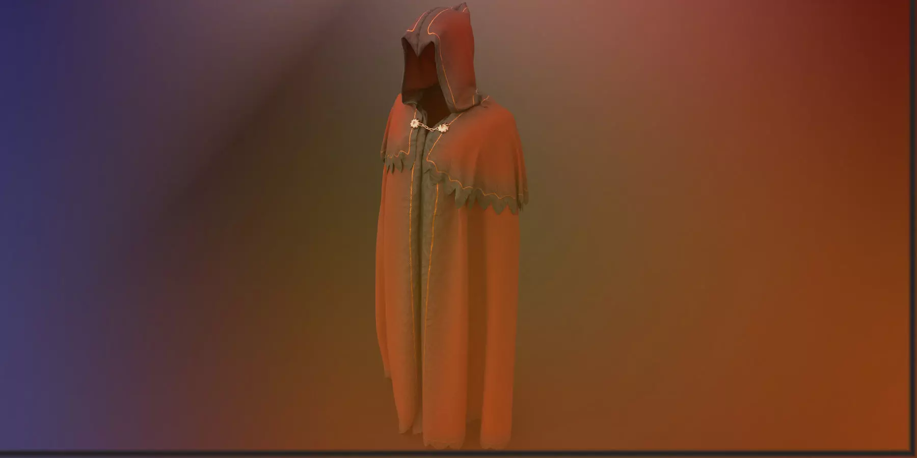 Ember Cloak Low-poly 3D model_0