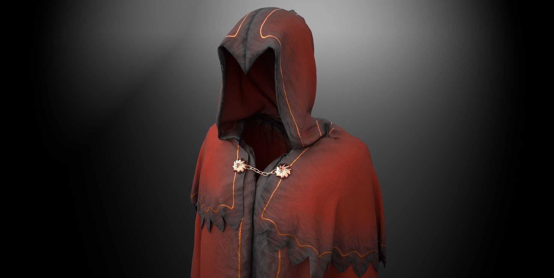 Ember Cloak Low-poly 3D model_5