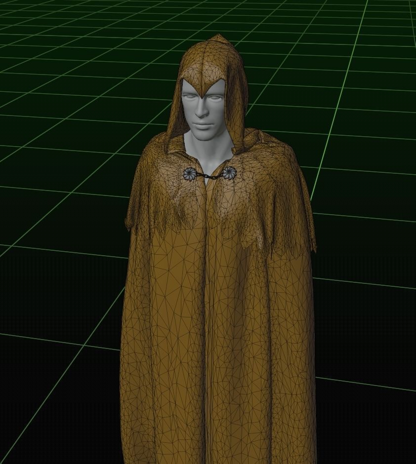 Ember Cloak Low-poly 3D model_7