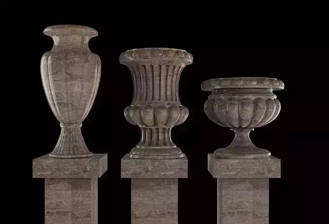 Stone Vase Classic 3D model