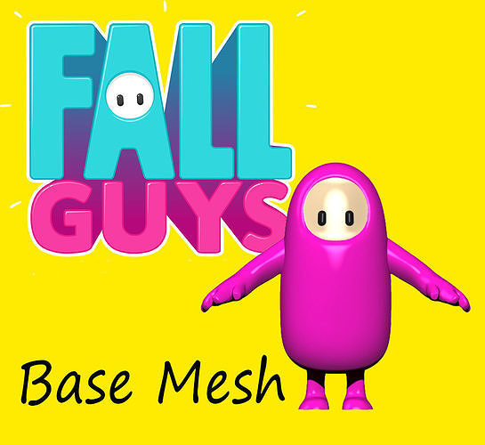 FALL GUY BASE MESH Free 3D print model