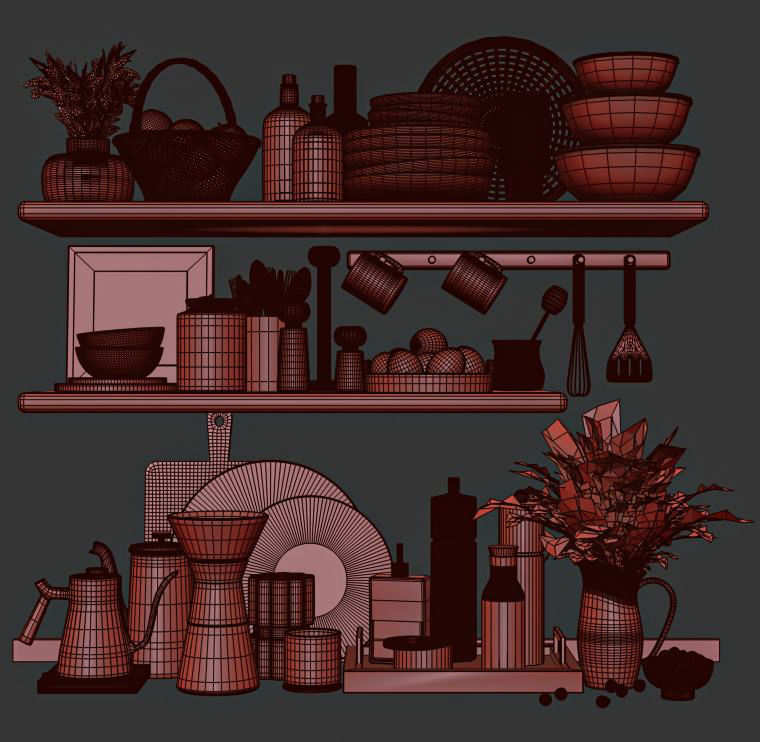 kitchen accessories 008 3D model_5