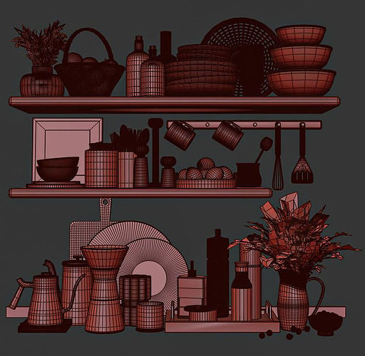 kitchen accessories 008 3D model 6