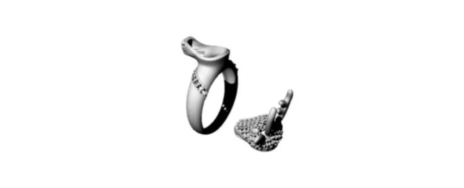 hay k ring with snake 3D print model