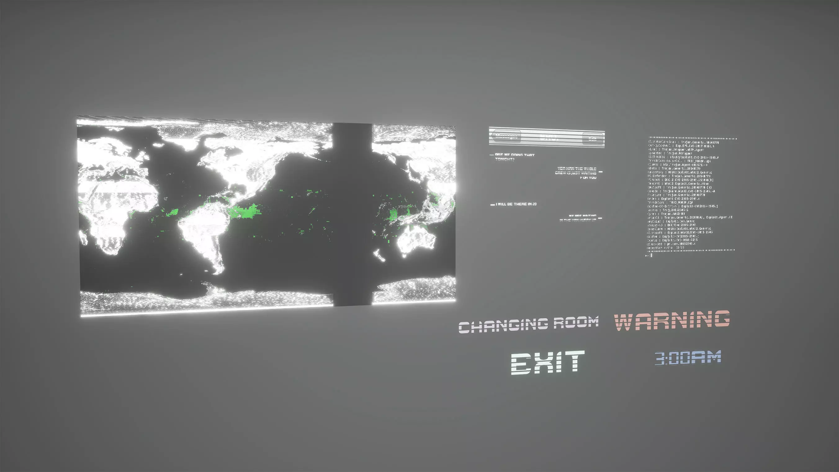 Cyberpunk Sci fi Hologram Set Low Poly Game Ready Low-poly 3D model