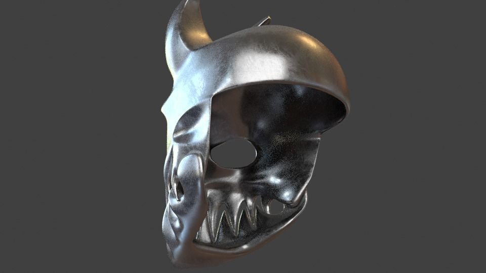 skull helmet mask Low-poly 3D model_6