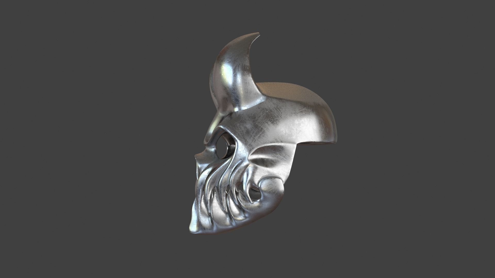 skull helmet mask Low-poly 3D model_5