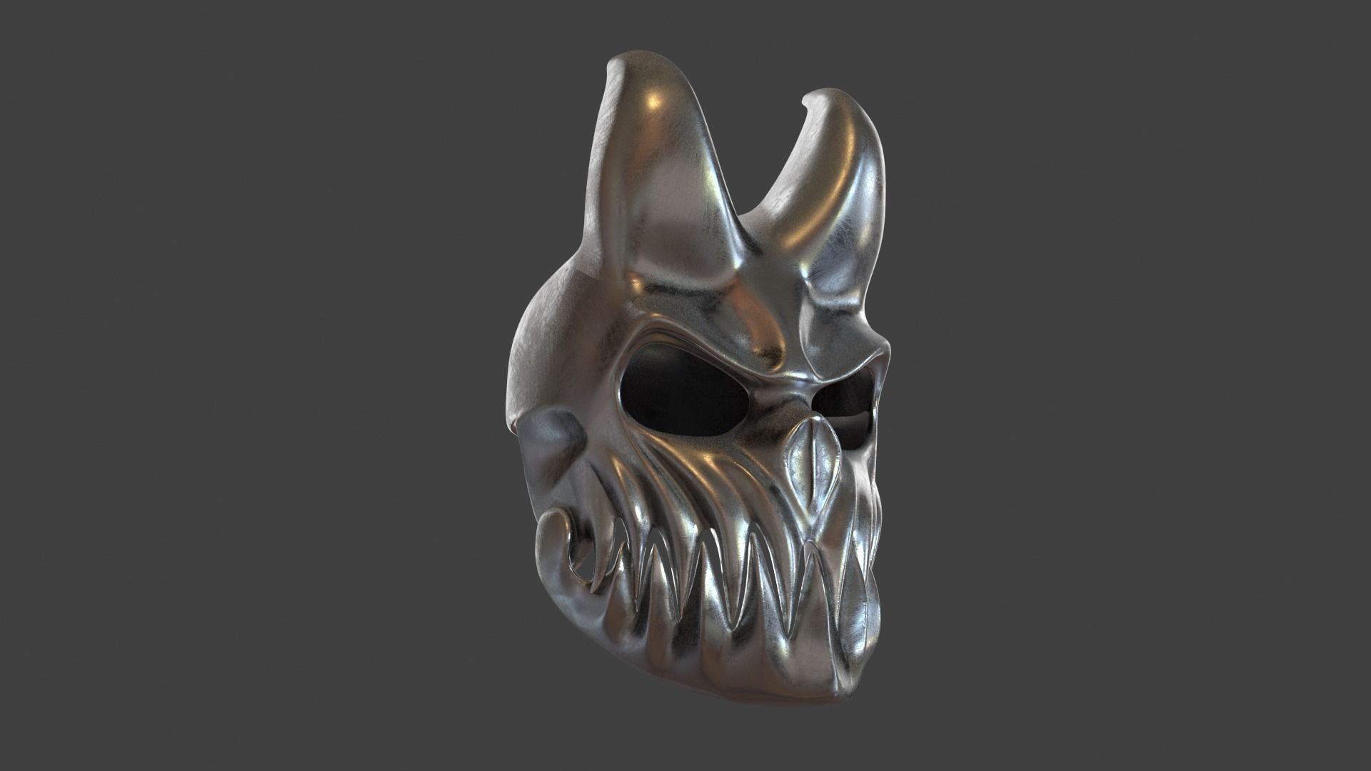 skull helmet mask Low-poly 3D model_3