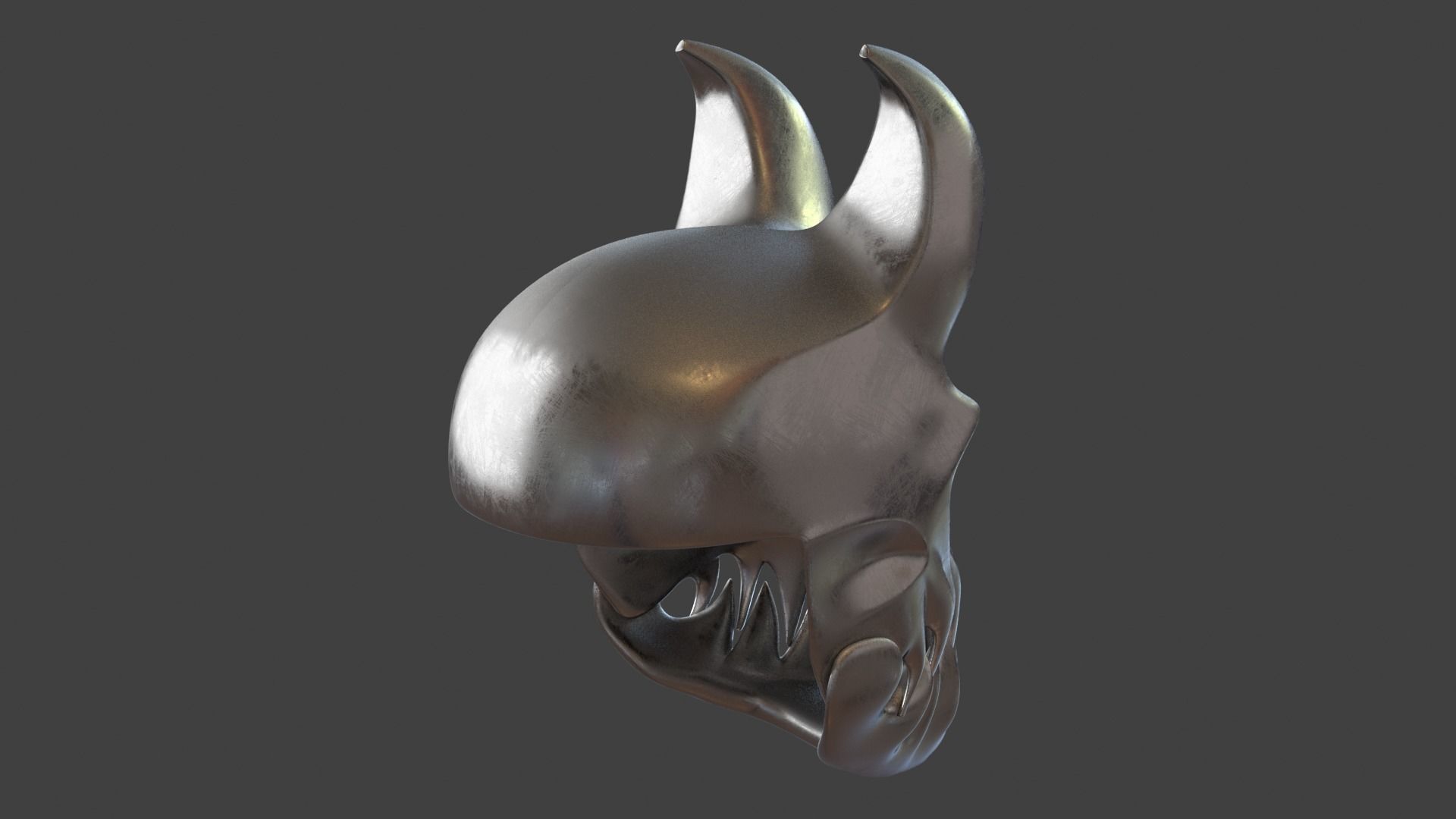 skull helmet mask Low-poly 3D model_7