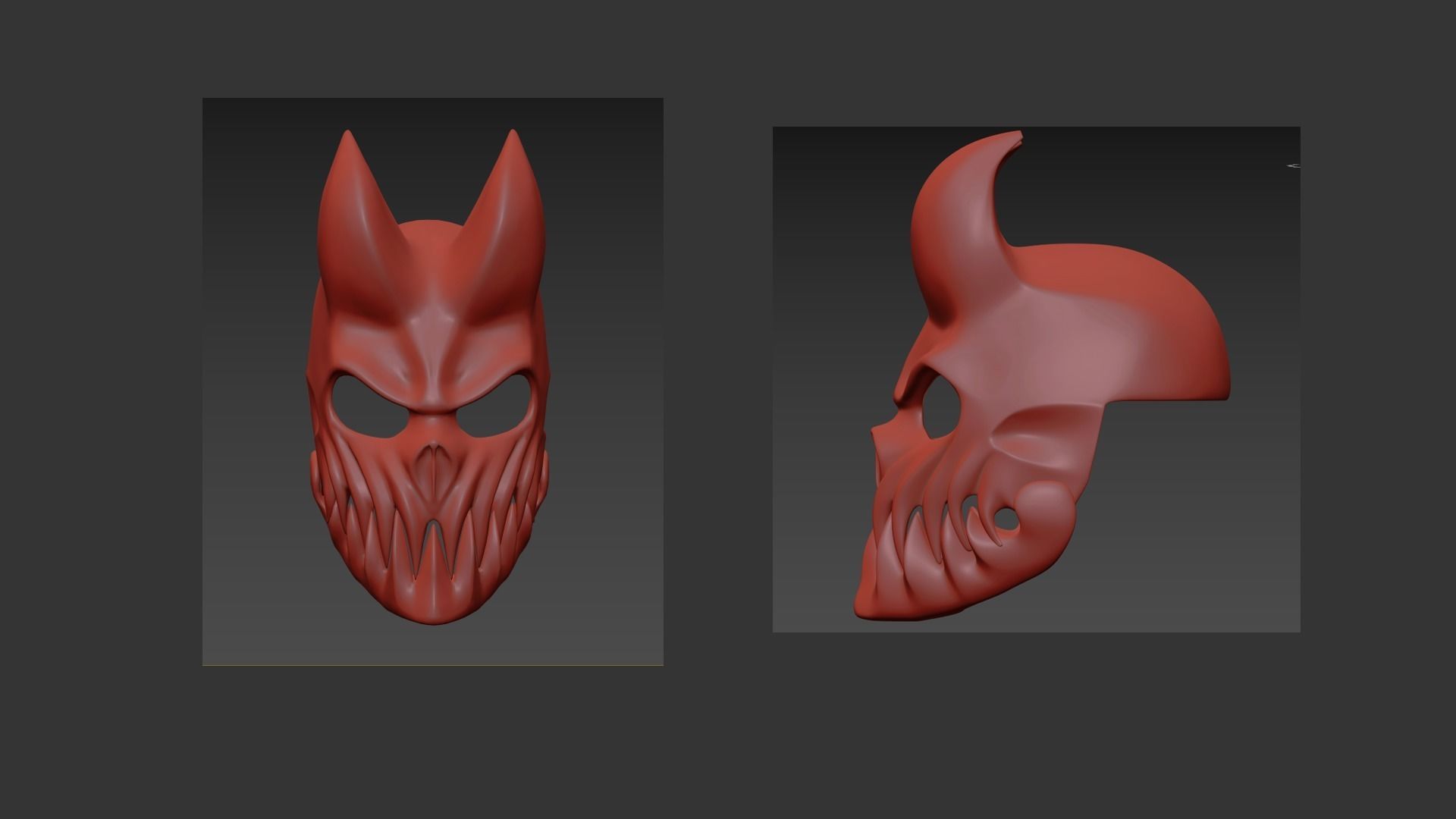 skull helmet mask Low-poly 3D model_9