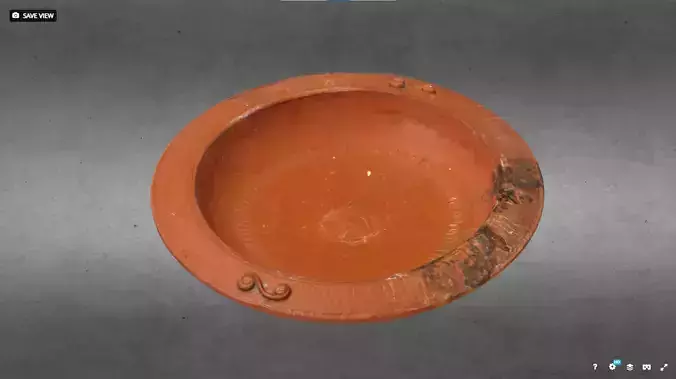 Red liquared plate 1-3 century AD