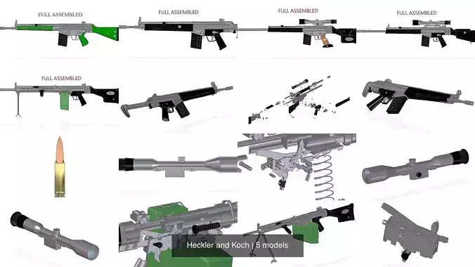 Heckler and Koch 3D Model Collection