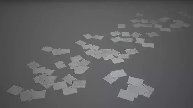 Paper File Low Poly Game Ready