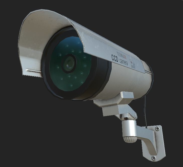 Security Camera Low-poly 3D model_1