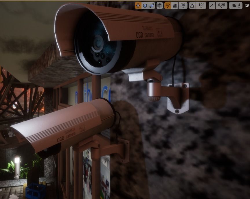 Security Camera Low-poly 3D model_5