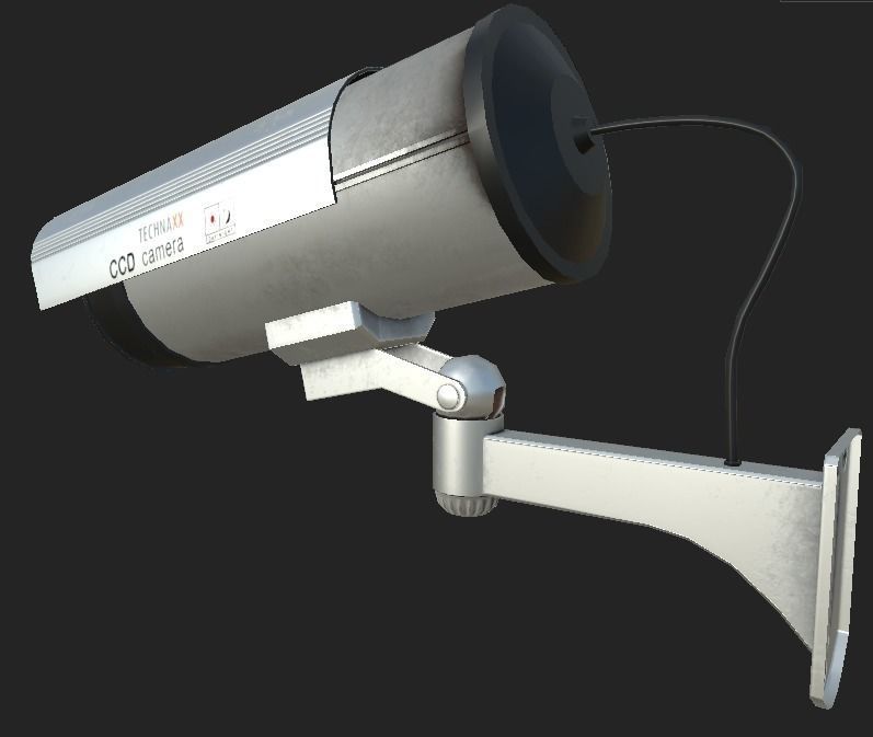 Security Camera Low-poly 3D model_2