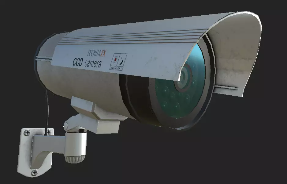 Security Camera Low-poly 3D model_0