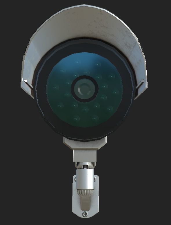 Security Camera Low-poly 3D model_3