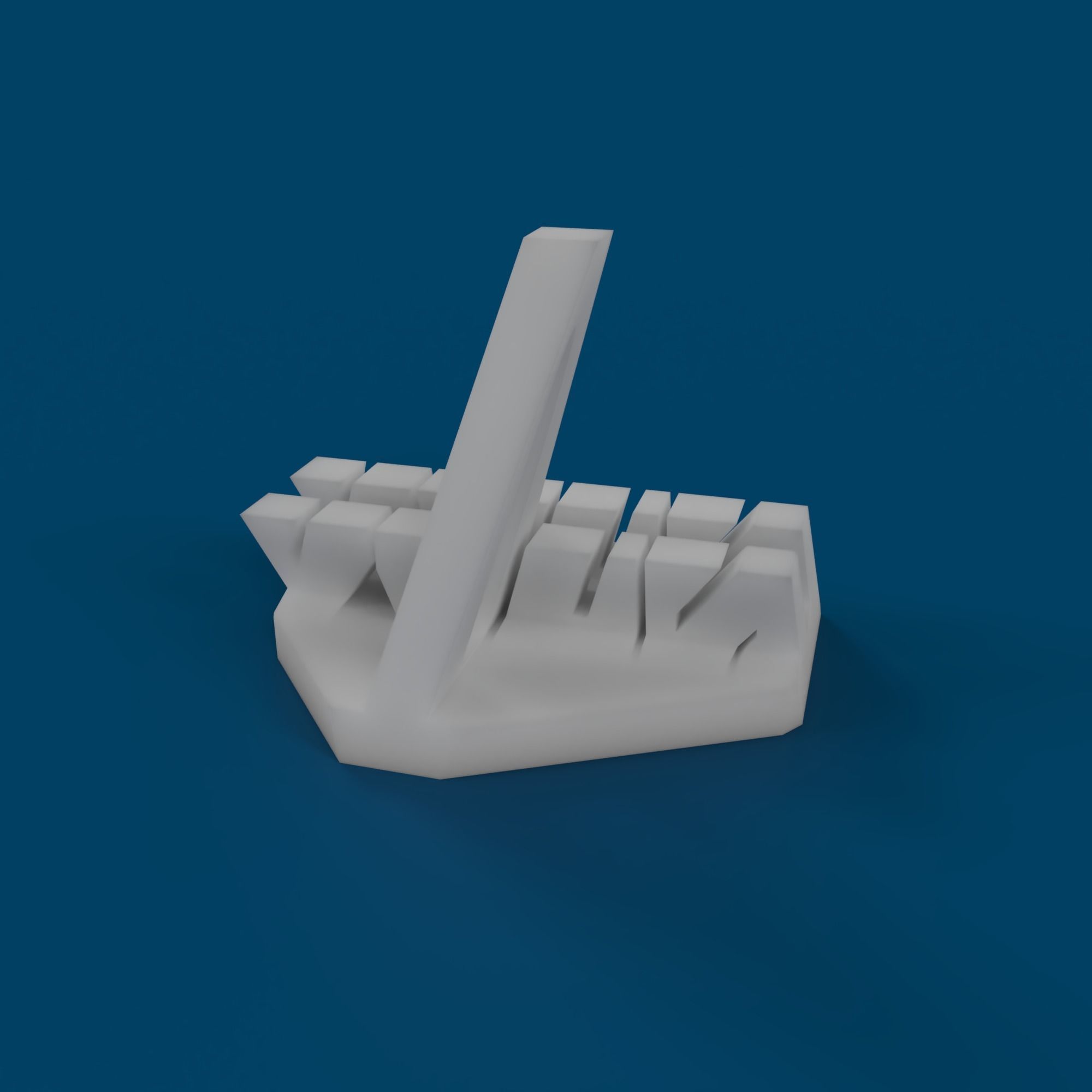 Simple NAVY phone stand 3D print model_2