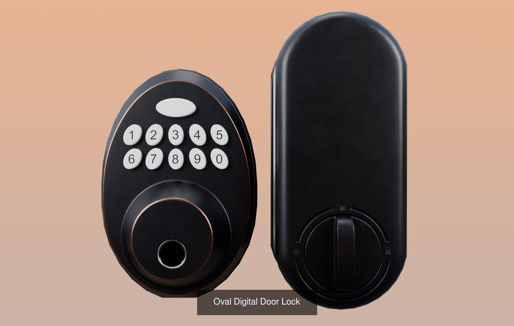 Super Pack Digital Door Lock 3D Model Collection_13