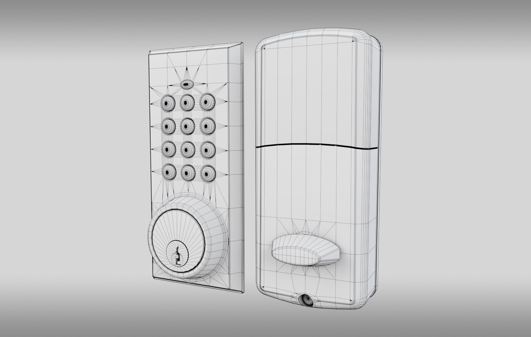 Super Pack Digital Door Lock 3D Model Collection_43