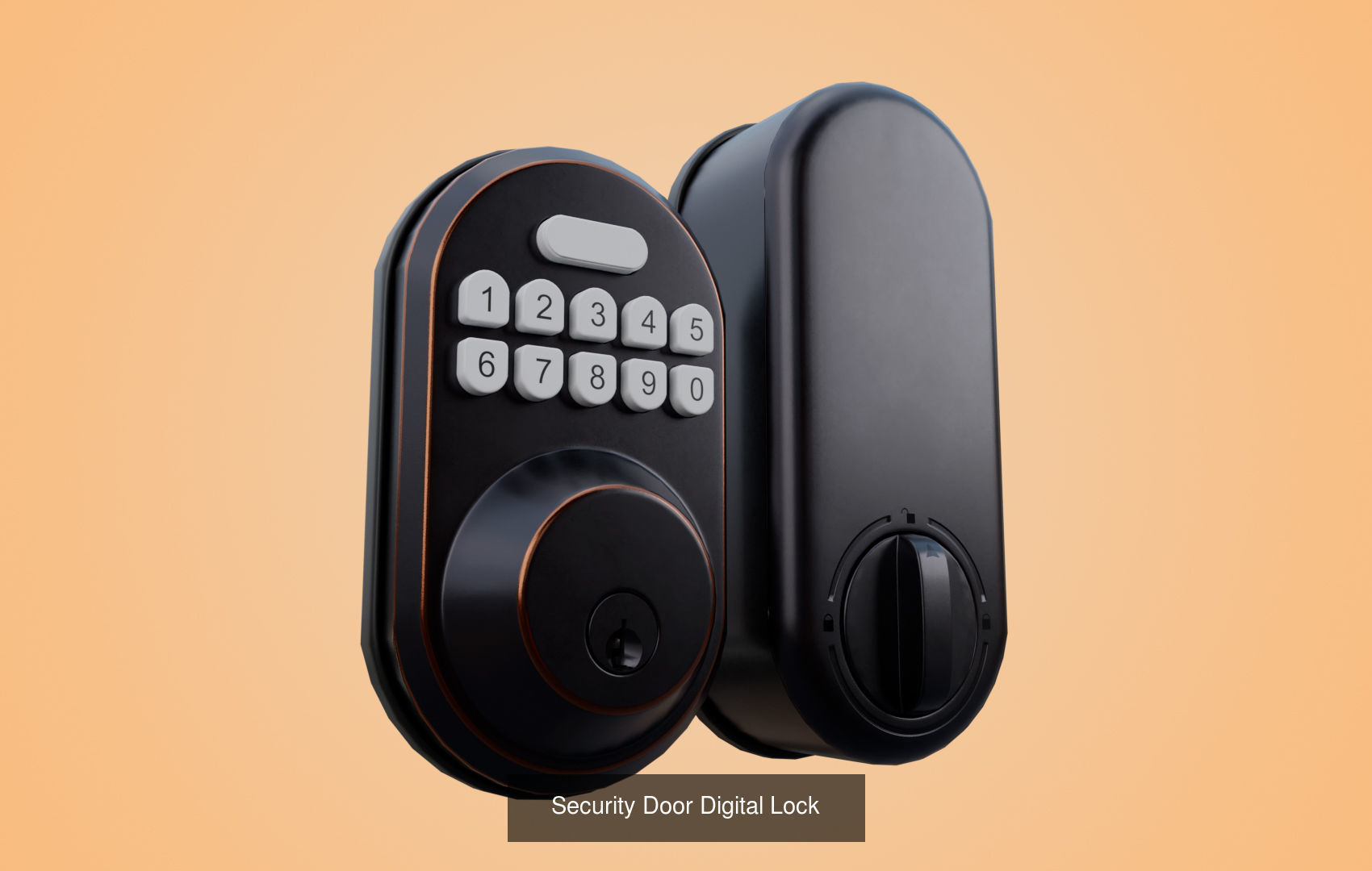 Super Pack Digital Door Lock 3D Model Collection_17