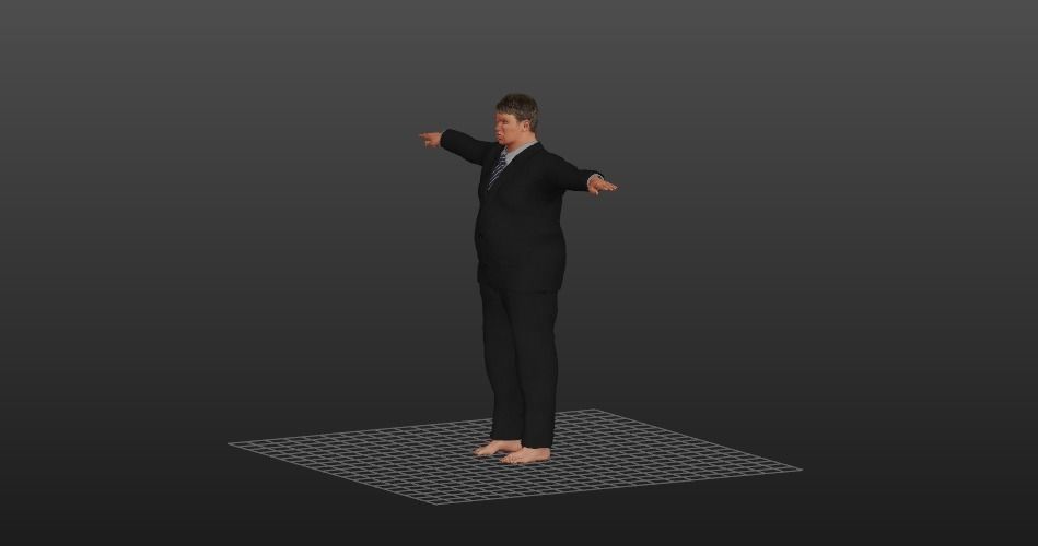 Office Boss Low-poly 3D model_1