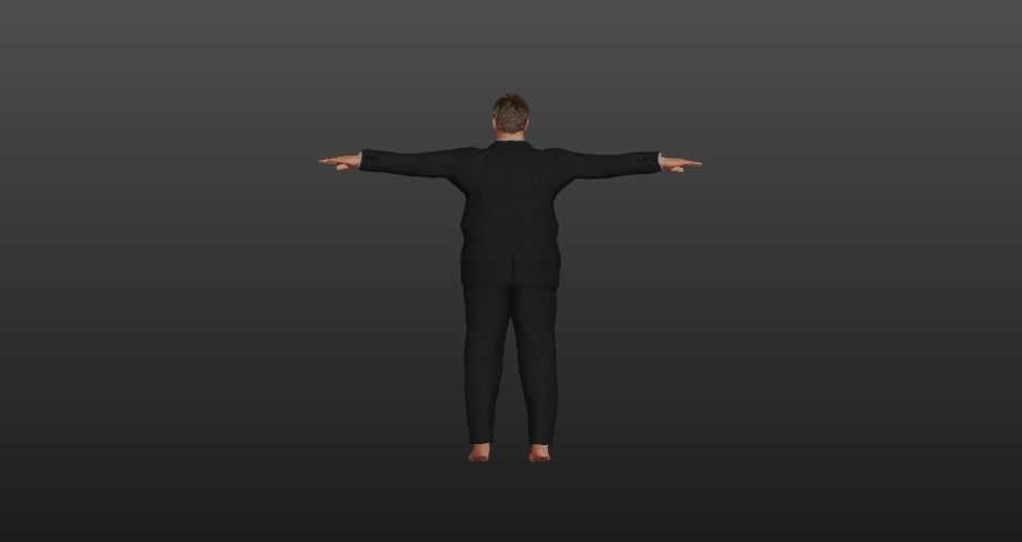 Office Boss Low-poly 3D model_2