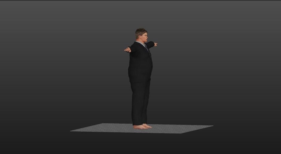 Office Boss Low-poly 3D model_3