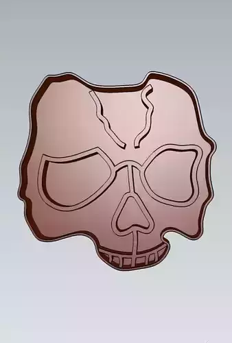 Harry Potter Death Eater Skeleton Cookie Cutter Stamp 3D model