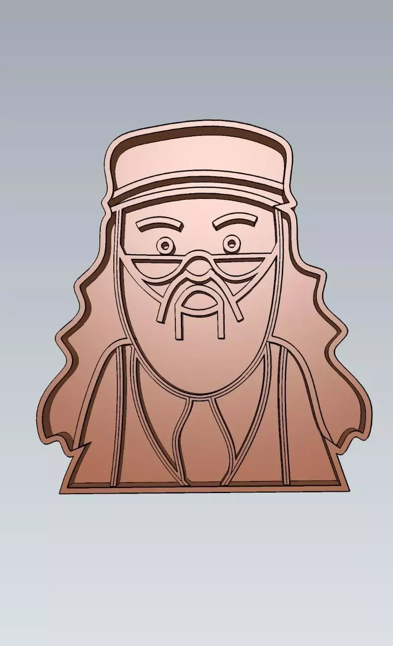 Harry Potter Dumbledore Cookie Cutter Stamp Cake Decorating 3D model