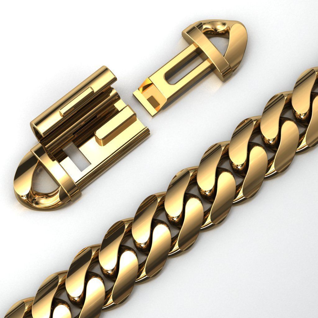 10 MM MIAMI CUBAN LINK PONG SET FOR BRACELET OR NECKLACE 3D print model_4