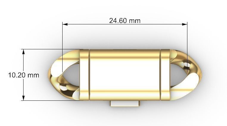 10 MM MIAMI CUBAN LINK PONG SET FOR BRACELET OR NECKLACE 3D print model_6