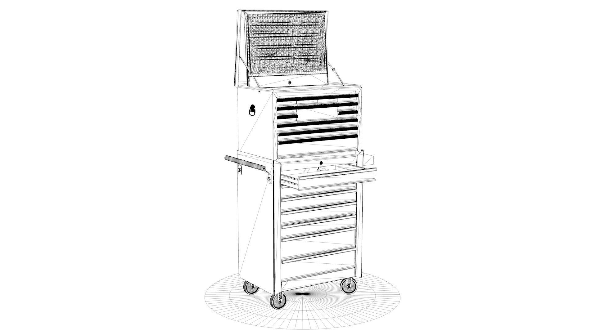 Workshop Tool Storage Cupboard 3D model_10