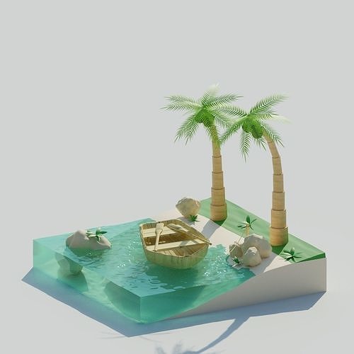 beach fragment 3D model