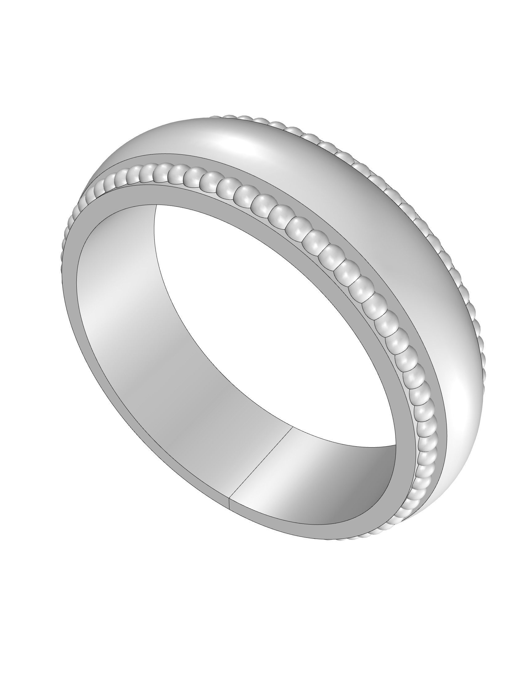Wedding Band Men 3D print model_2