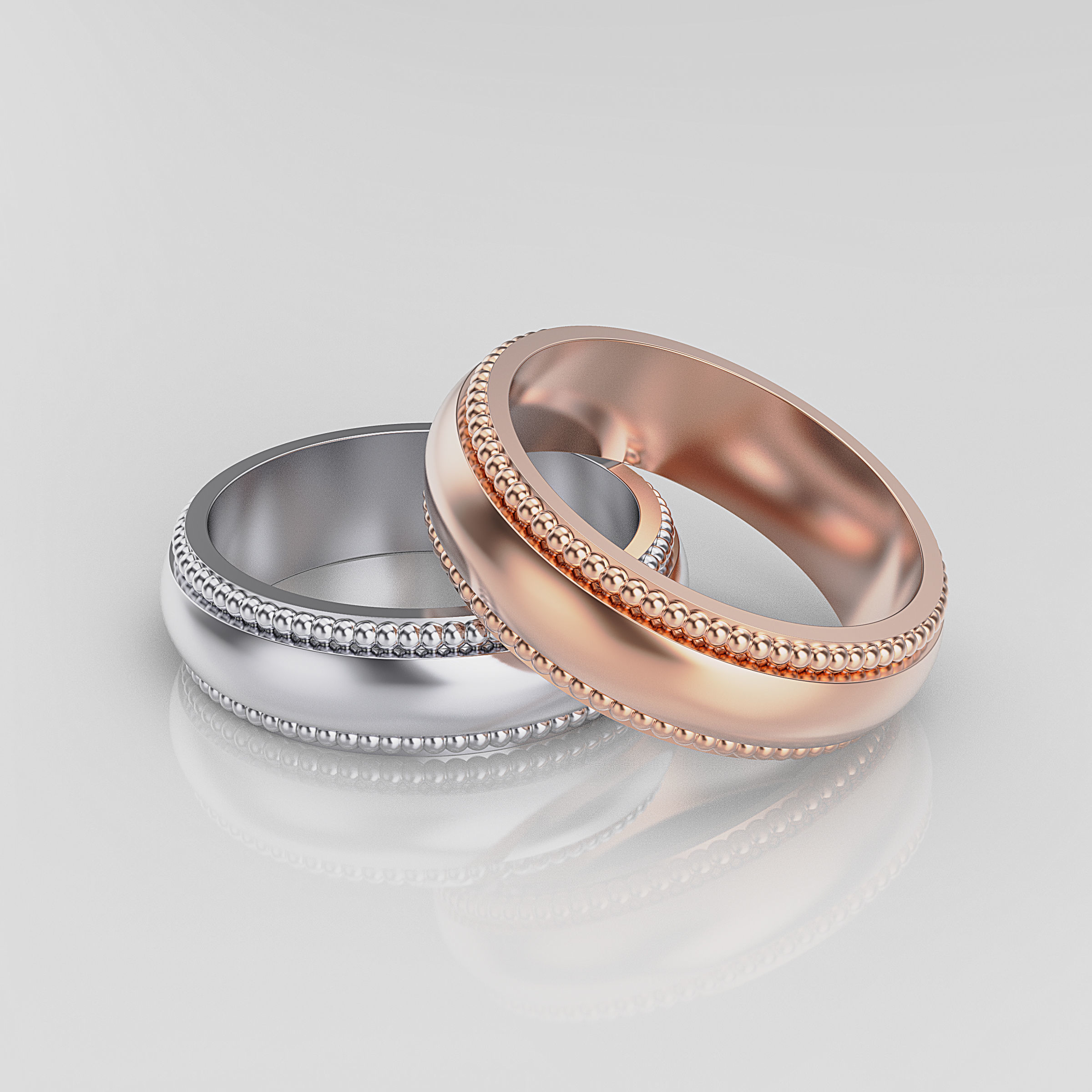 Wedding Band Men 3D print model_9
