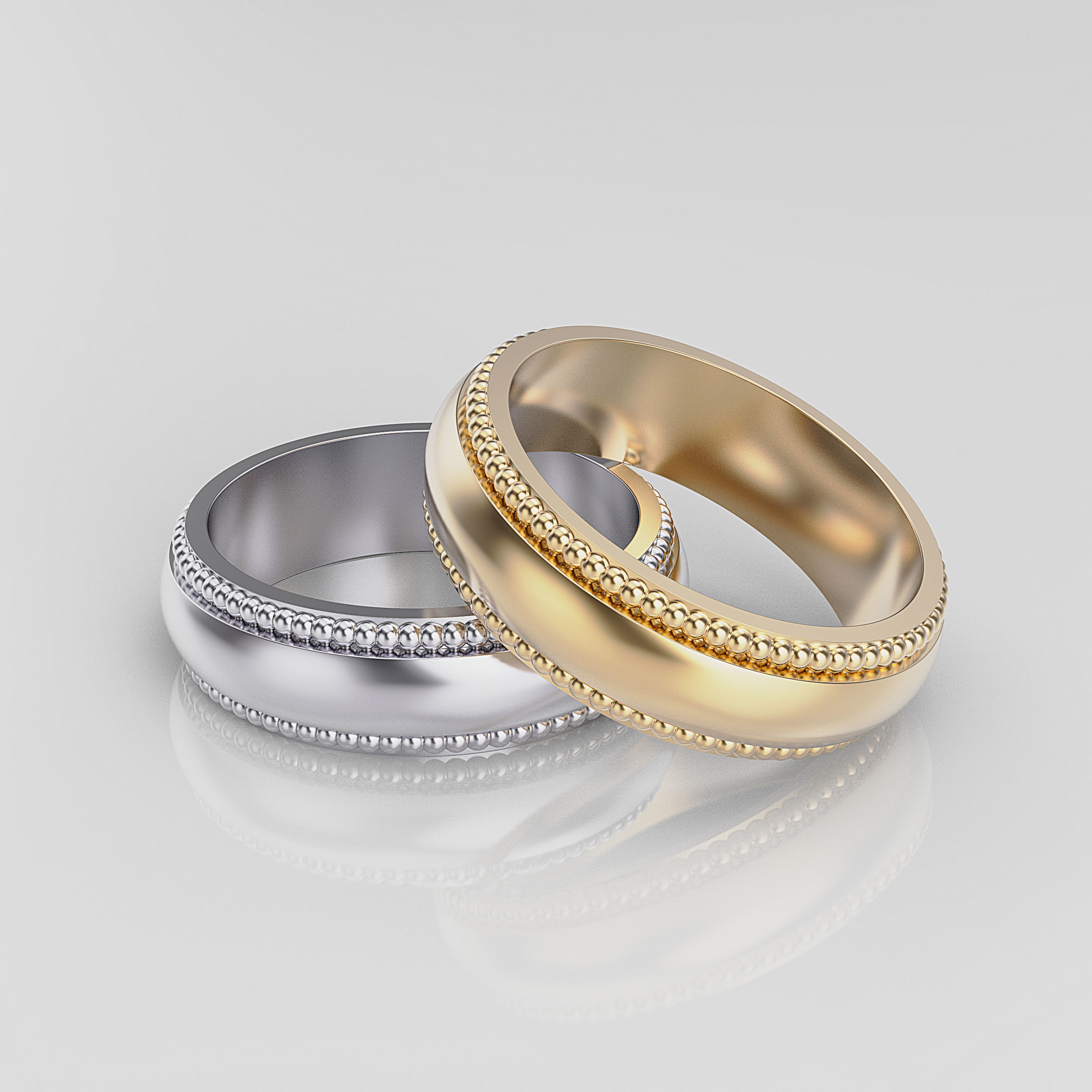 Wedding Band Men 3D print model_8